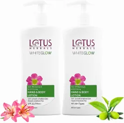 LOTUS HERBALS WhiteGlow Skin Whitening Body Lotion SPF-25 I PA+++ (800 ml)