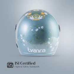 Lotus ISI & DOT(USA) Certified Women’s Open Face Helmet Design Helmet, Lightweight Material, Crafted for Women