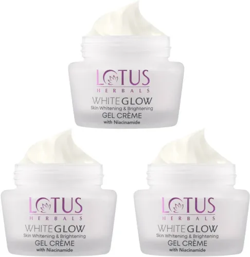 Image of LOTUS Whiteglow Brightening Gel Cream SPF 25 (Pack of 3, 120g)