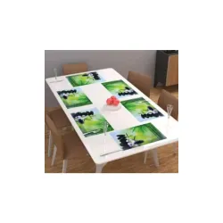 LOTUSKING Placemats Washable Set of 6 Place Mats Non-Slip PVC Tear-Proof Heat Resistant Place Mats 45 x 30 cm and Bring use of Multipurpose placemat/Dining Table placemat/Drawer mat1 (ok1381...