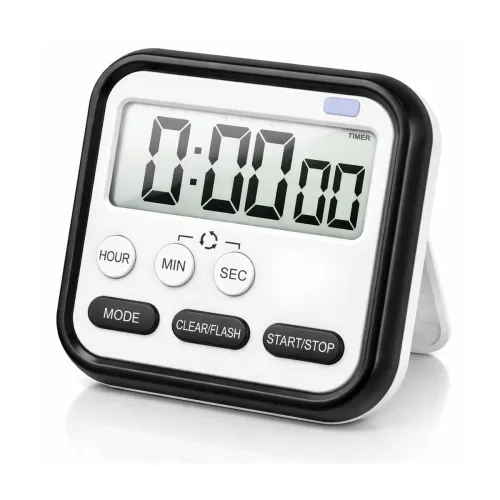Image of Loud Digital Alarm Clock Magnetic Retractable Stand Compact Study Timer for Students