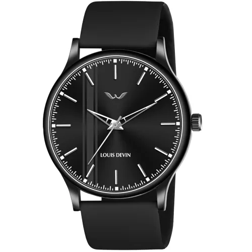 Image of LOUIS DEVIN Silicone Strap Analog Wrist Watch for Men 