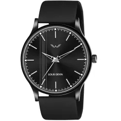 LOUIS DEVIN Silicone Strap Analog Wrist Watch for Men
