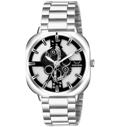 Image of LOUIS DEVIN Stainless Steel Chain Analog