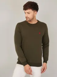 LOUIS MONARCH  Men Full Sleeve Solid Sweatshirt