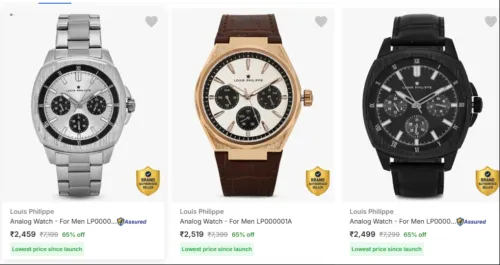 Image of Louis Philippe Analog Watch Minimum 60% Discount