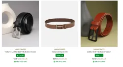  Louis Philippe Belts at minimum 79% Discount