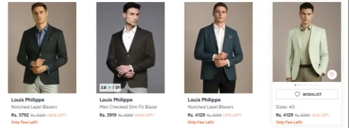 Image of Louis Philippe Men Blazer up to 44% Discount 