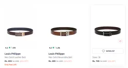 Louis Philippe Men Leather Belt At Starting 65% Discount 