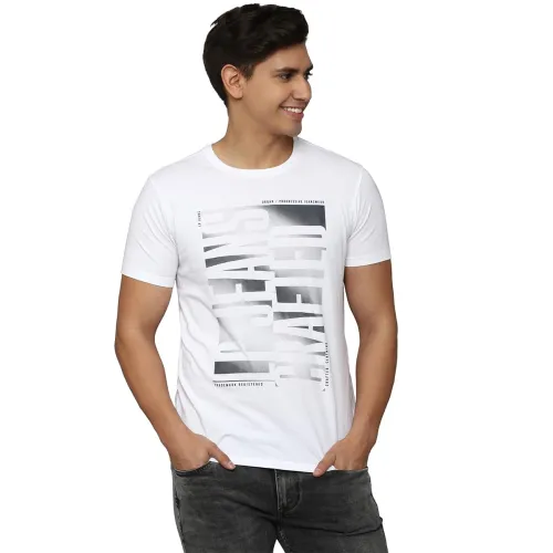 Image of Louis Philippe Men's Cotton Slim Fit T-Shirt