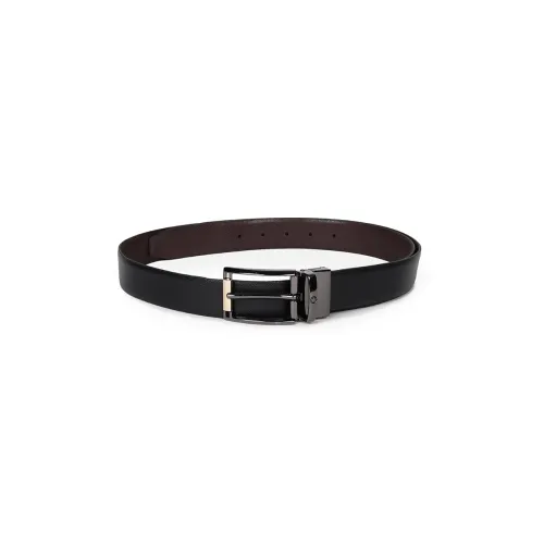 Image of Louis Philippe Men's 100% Italian Leather Dual Tone Zinc Alloy Buckle Formal
