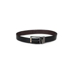 Louis Philippe Mens 100% Italian Leather Dual Tone Zinc Alloy Buckle Formal