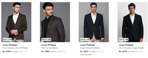 Image of Louis Philippe Men's Blazers at minimum 50% Discount