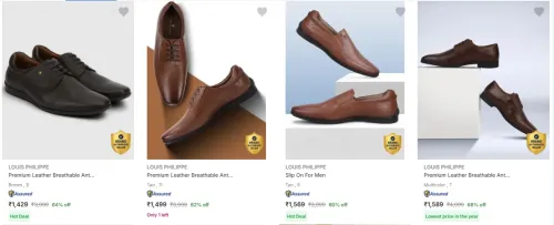 Image of Louis Philippe Men’s Formal Shoes at minimum 60% Discount
