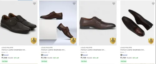 Image of Louis Philippe Men’s Formal Shoes upto 65% Off