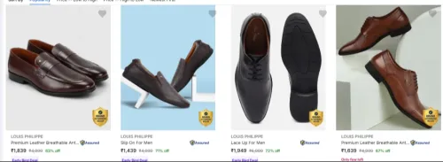Image of Louis Philippe Men's formal shoes up to 72% Discount 