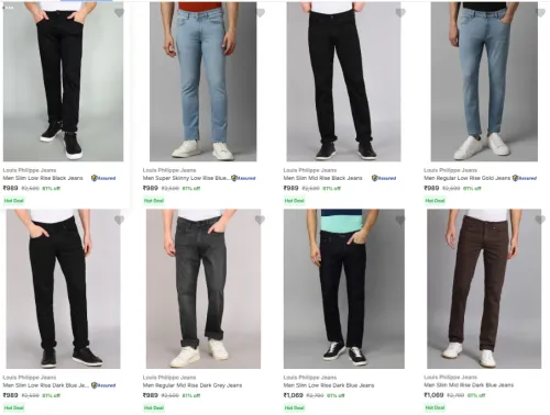 Image of Louis Philippe mens jeans at 61% discount 