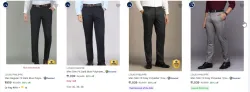 LOUIS PHILIPPE Mens Trousers at minimum 60% Discount