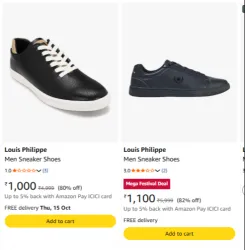 Louis Philippe Sneakers at minimum 80% Discount