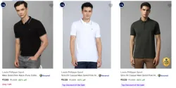 Louis Philippe Sport Mens T-shirts at minimum 60% Discount
