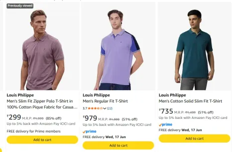 Image of Louis Philippe Tshirts Upto 85% Discount