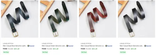 Image of Louis Stitch Belts at minimum 80% Discount