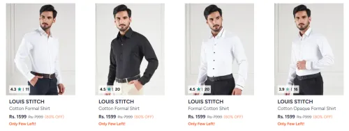 Image of Louis Stitch Men's Shirts at minimum 80% Discount
