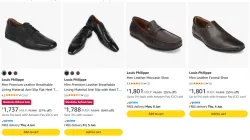 Louis Philippe Mens Shoes at minimum 55% Discount