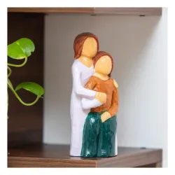 ExclusiveLane Love Above All Handpainted Wooden Figurine Show Pieces