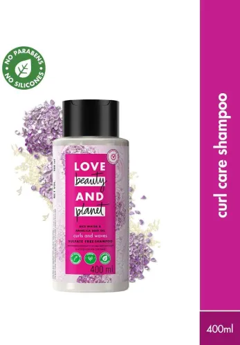 Image of Love Beauty And Planet Rice Water & Angelica Seed Oil Silicone Free Shampoo for curly & wavy hair (400 ml)