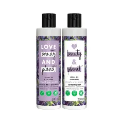 Love Beauty & Planet Argan Oil & Lavender Anti-Frizz Smoothening Shampoo & Conditioner