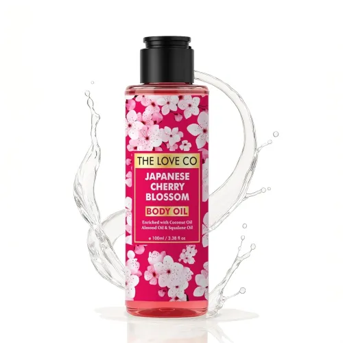 Image of The Love Co Japanese Cherry Blossom Body Oil with Coconut, Almond & Squalane Oil 