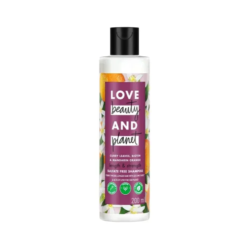 Image of Love Beauty & Planet Curry Leaves|| Biotin & Mandarin Paraben & Sulfate Free Shampoo for long & strong hair|| 200ml