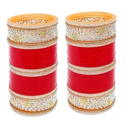 Lucky Jewellery Bridal Bangle Set Dhanteras/Diwali/Bhai Dooj Collection Red