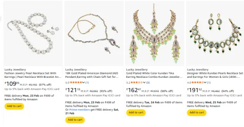 Image of Lucky Jewellery Upto 97% Off