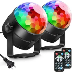 Luditek Sound Activated Party R Gb Disco Ball Light W/ Remote Control Dj