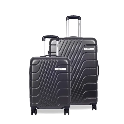 Image of Luggero Polycarbonate Hard Luggage Set of 2 (Dark Grey)