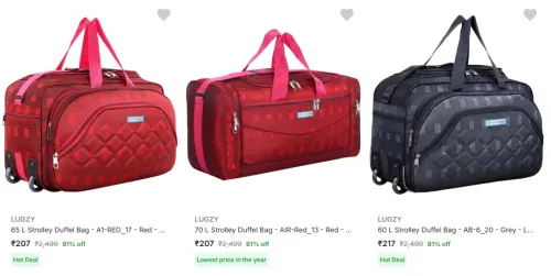Image of Lugzy Duffel Bags upto 91% Discount