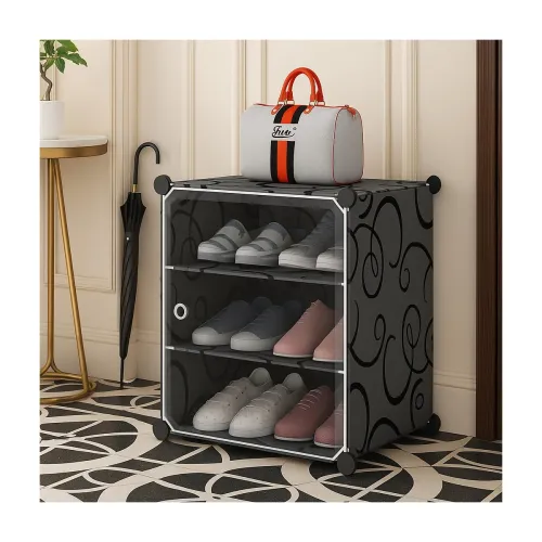 Image of LUHI 6 Shelf DIY Shoe Rack Plastic