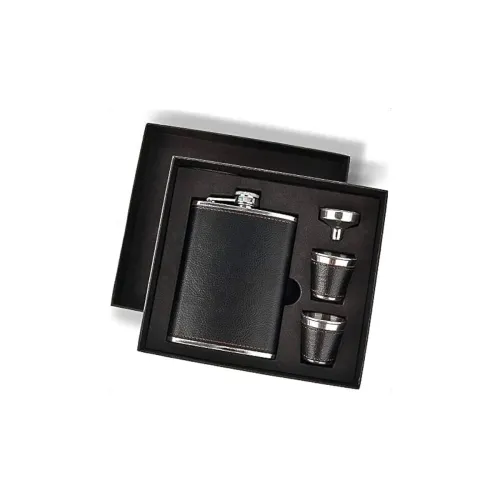Image of LUME & LIVING Creation Matte Black Hip Flask Set