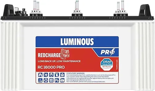 Image of LUMINOUS 48 Months Warranty Tubular Inverter Battery (135 Ah, RC 16000 PRO)