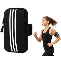 Luminous Waterproof Running Armband for Mobile Phones – Glow‑in‑the‑Dark Trim, Sweat‑Resistant Secure Phone Holder for Jogging, Gym & Hiking, Fits Phones up to 7‑inch Displays Sports