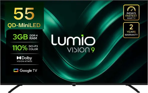 Image of Lumio Vision 9 139 cm (55 inch) Ultra HD (4K) Mini LED Smart Google TV 2025 Edition with 4K HDR Dolby Vision + Atmos 100