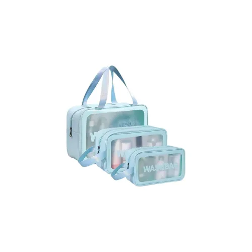 Image of LUMONY PVC Travel Toiletries Organizer Cosmetic Bags Set of 3