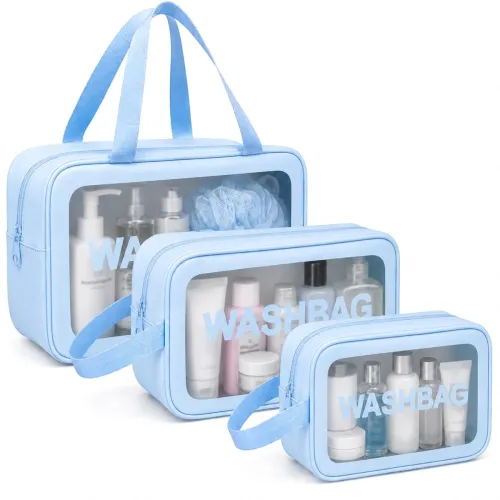 Image of LUMONY® Makeup Pouch Bag PVC Travel Toiletries Organizer Cosmetic Bags Wash Bag Pouch for Travel Kit Toiletry Bag Portab