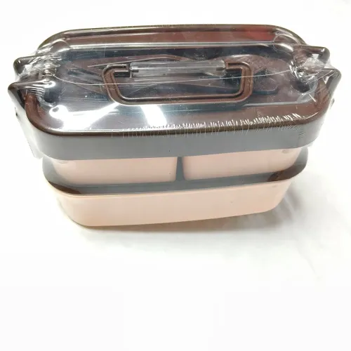Image of Lunch Box with 3 Compartments, Wheat Straw Material, BPA-Free, 900ml Capacity