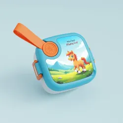 Plastic Lunch Box with Spoon, Leak-Proof Kids Tiffin Box, Durable Eco-Friendly School Lunch Container for Boys & Girls |