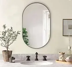 LUPPRA  Frameless Decorative Wall Mount Bathroom Mirror 12 X 18 Inches