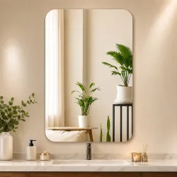 LUPPRA 12 × 18 in Frameless Wall Mirror Bathroom Mirror