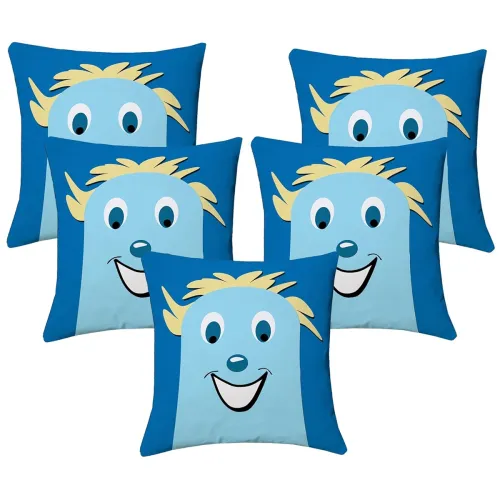 Image of Lushomes Kids Digital Printed Ethnic Cushion Covers 5pcs